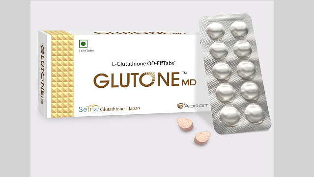 Glutone MD is a sublingual tablet containing 100mg of L-glutathione. ©Adroit Biomed 