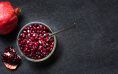 A bowl of pomegranate seeds. © Getty Images