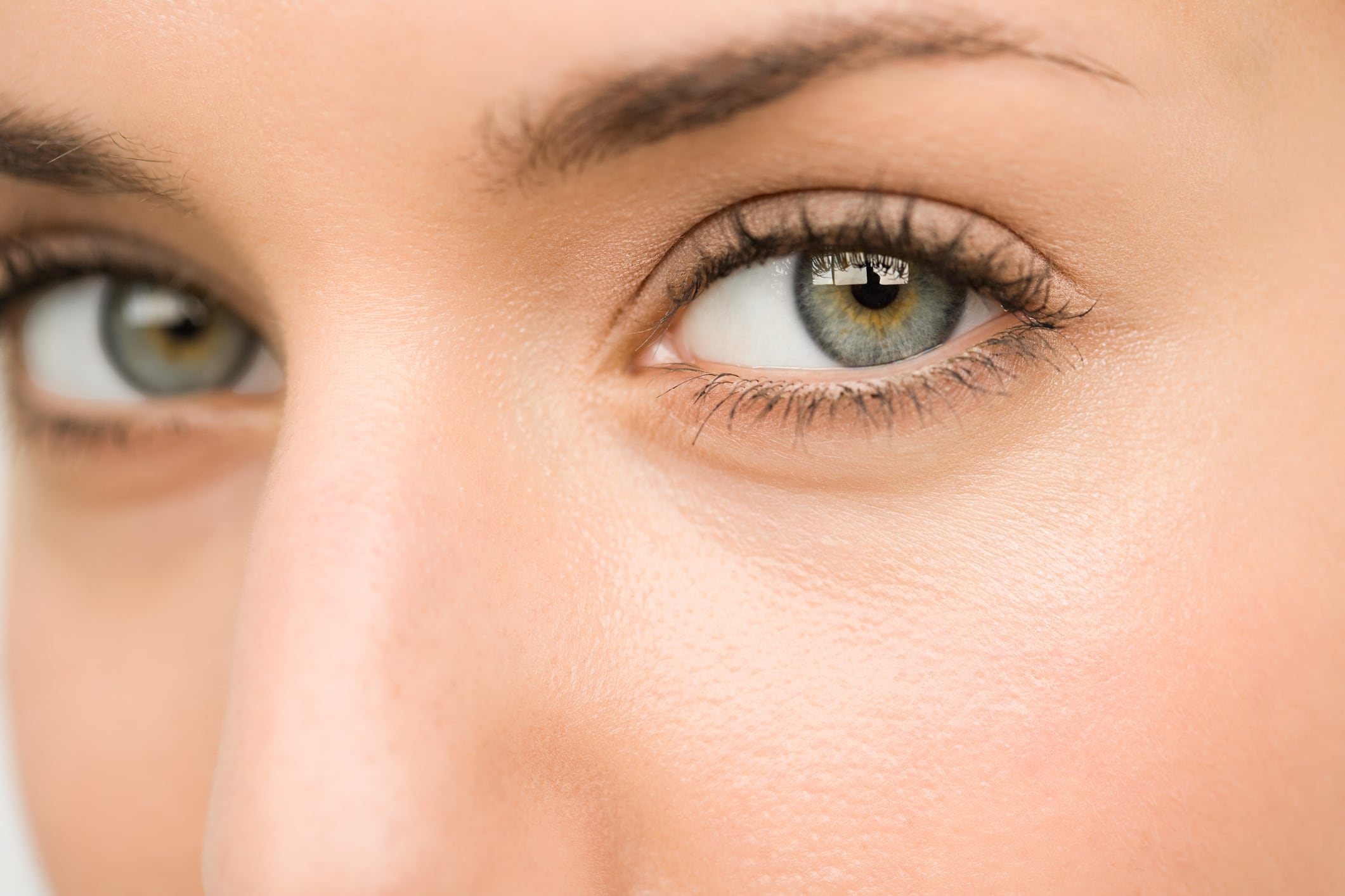 Close up photo of a young woman's eyes.