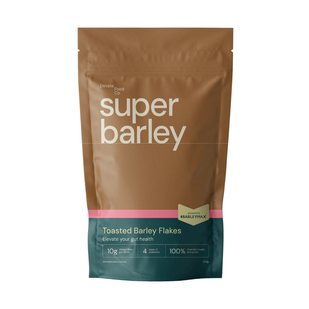 Elevate Food Co. Super Barley Toasted Flakes is available in the Australian market.