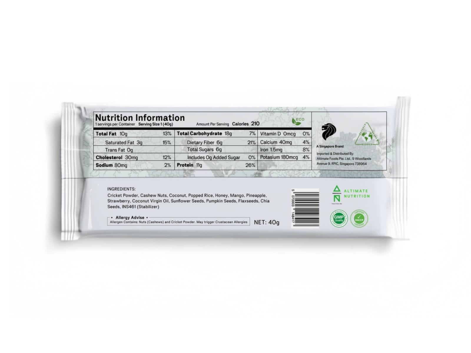 Altimate Nutrition back packaging