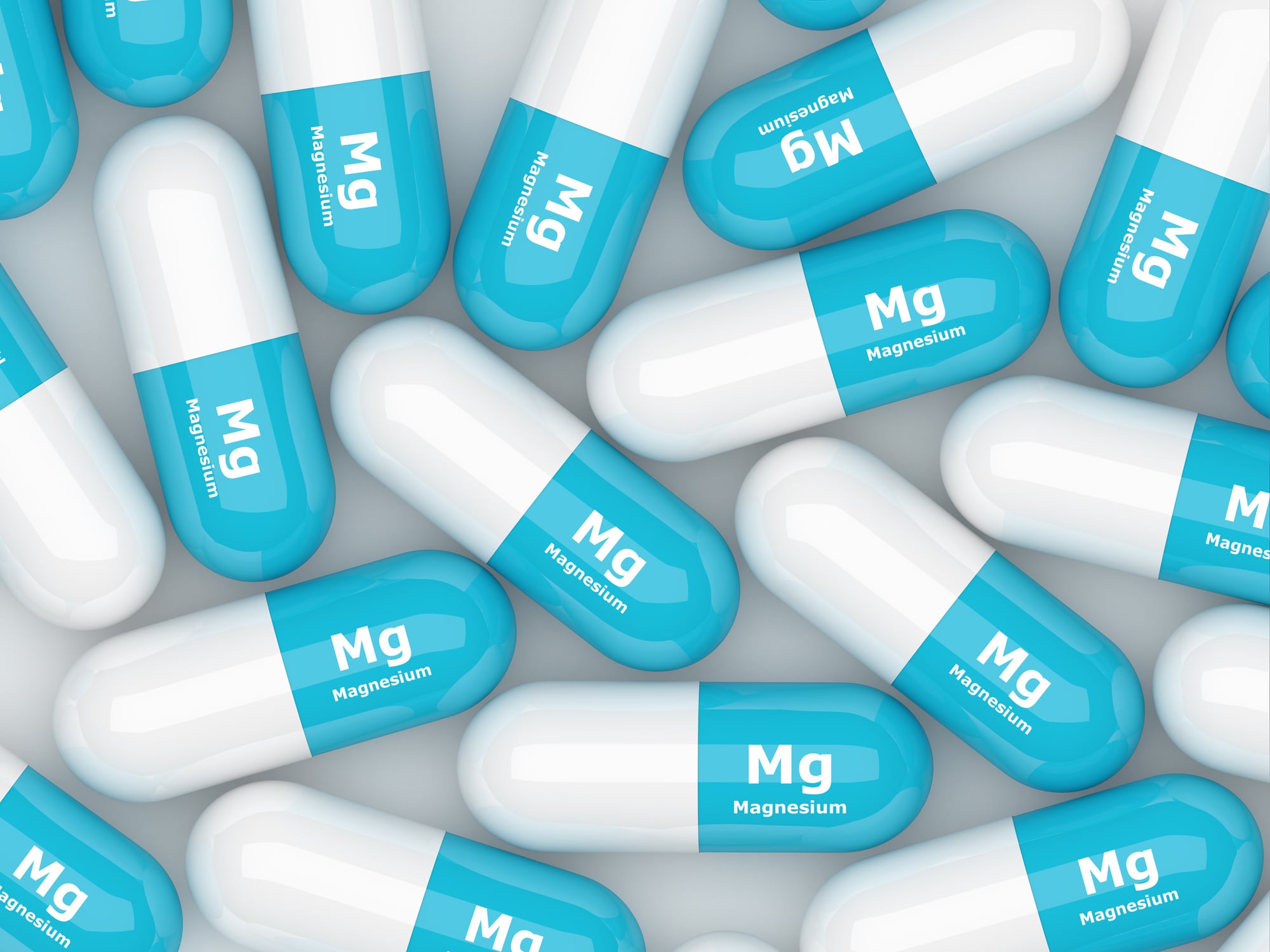 A photo showing magnesium capsules.