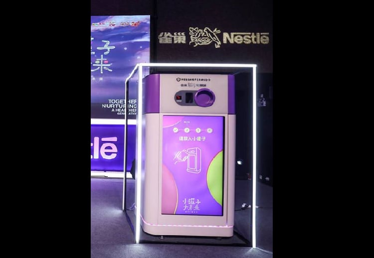 Yes we can: Nestlé China launches smart recycling machine for infant formula tins