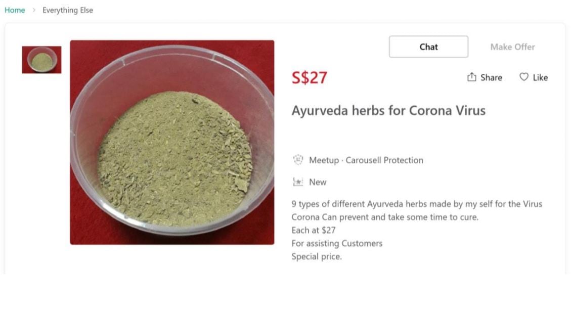 Singapore clamps down on 1000+ e-commerce listings for false COVID-19 health claims