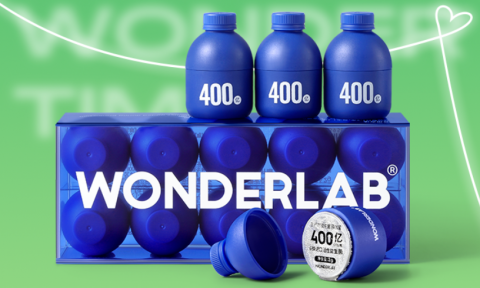 Wonderlab small blue bottles