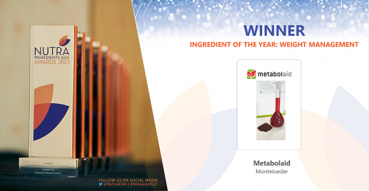 Weight Management Ingredient of the Year: Metabolaid by Monteloeder  