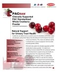 PACran® - PAC Standardized Whole Cranberry Powder with Clinical Evidence