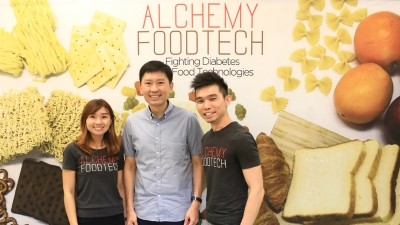 (L-R) Alchemy FoodTech Co-Founder Verleen Goh, Chee, and Phua and at opening of Cooklab@Alchemy. ©Alchemy Foodtech