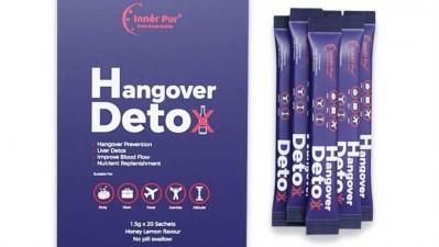 Singapore health supplement start-up Innoso is seeking further success in China with its Hangover Detox powder sachet. © Innoso
