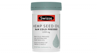 Swisse's hemp seed oil supplement. 
