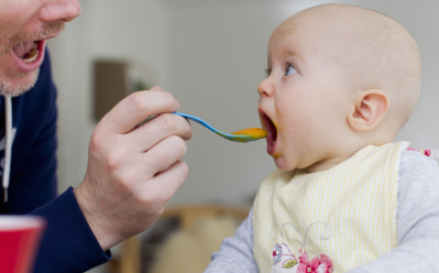 A baby eating complementary food. ©Getty Images  