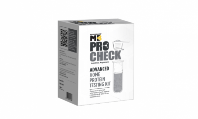 MB ProCheck is a test kit designed to detect the presence and amount of whey protein in protein powder products. © MuscleBlaze