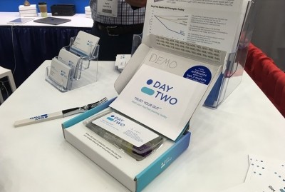 A DayTwo testing kit at the company's booth at Nutrition 2019 in Baltimore, June 8-11, 2019