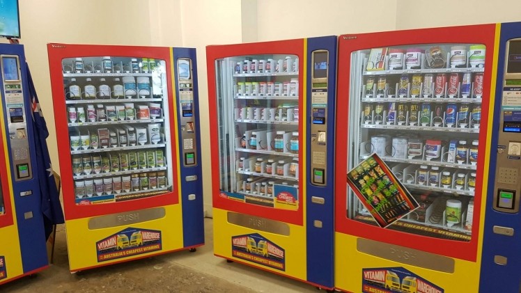 The vitamin vending machines currently carry Swisse and Blackmores brands.