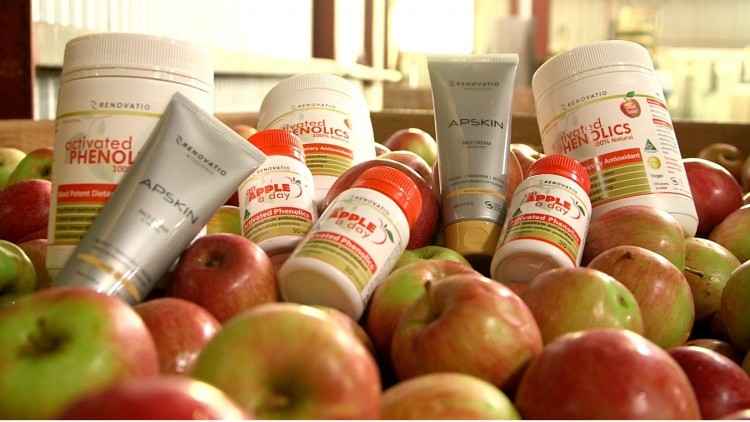 The firm carries two varieties of its signature antioxidant-rich apple-based supplement: Activated Phenolics Powder and An Apple a Day, as well as a skincare product.