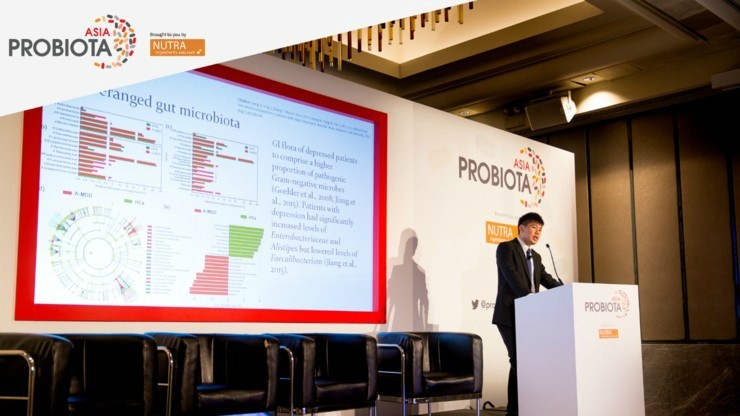 Dr Qin Xiang Ng during his presentation at Probiota Asia 2018.