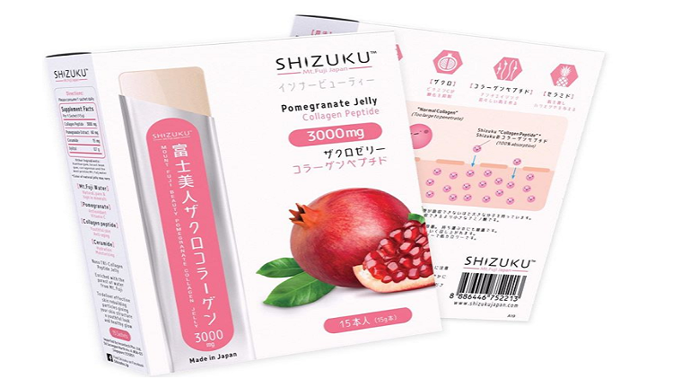 Shizuku is a collagen jelly manufactured by Singapore-based supplement firm Incontech.