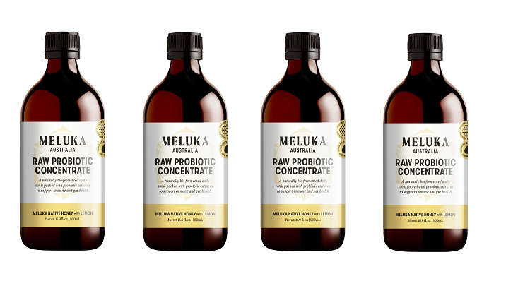 Meluka Australia's new launch, the Raw Probiotic Concentrate with Native Honey and Lemon. 