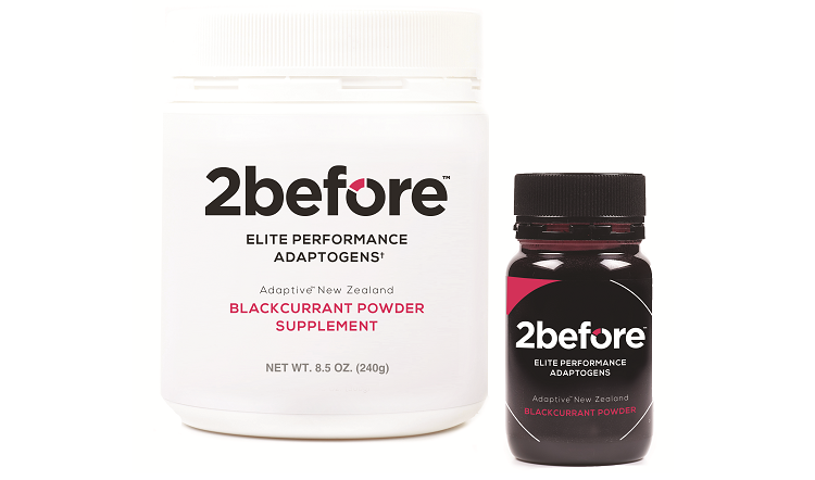 New Zealand sports nutrition firm 2before Performance Nutrition's blackcurrant powder beverage. © 2before
