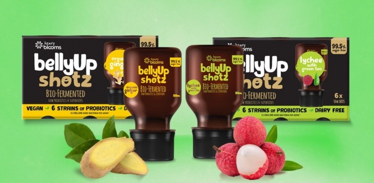 The Belly Shotz (50mL) in Woolworths launched earlier in June 2020, available in ginger and lychee and green tea flavour ©BellyUp