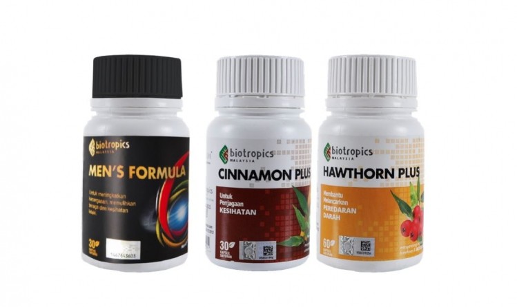 Some of Biotropics branded supplements containing its Biokesum functional ingredient: Cinnamon Plus (middle) and Hawtholine (right) ©Biotropics Malaysia