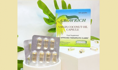 Growrich virgin coconut oil capsule. ©Growrich 