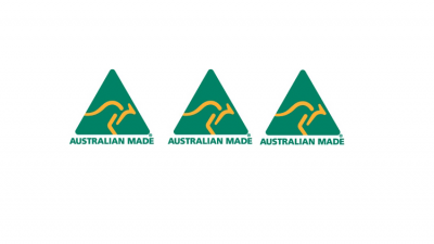 The green and gold "Australian made" logo is a symbol of product quality. © Australian made