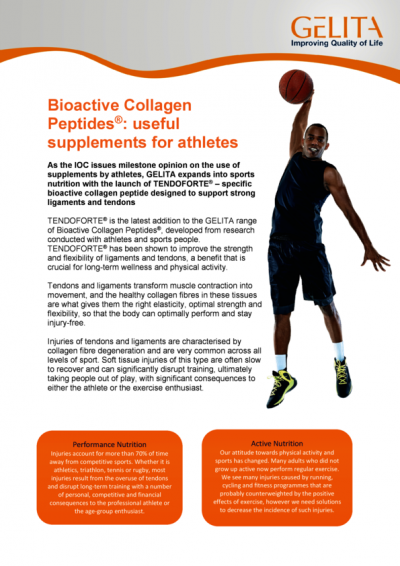 IOC: Collagen Supplement are Useful for Athletes